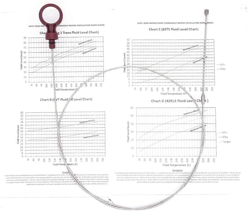 POWERWORKS Automatic Transmission Dipstick for Chrysler Jeep Dodge - Level Tool with Directions Check auto Trans Fluid Oil Level -Dealer #s : 8863B, 9336, 9336A, 42RLE, NAG1, 62TE 2.7 3.5 3.6 3.7 5.7 6.1 6.4 - Image 3